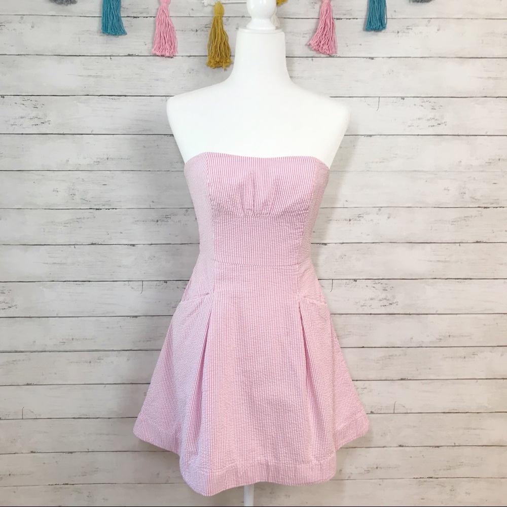 Lilly Pulitzer Pink Blossom Seersucker Dress Sz 2